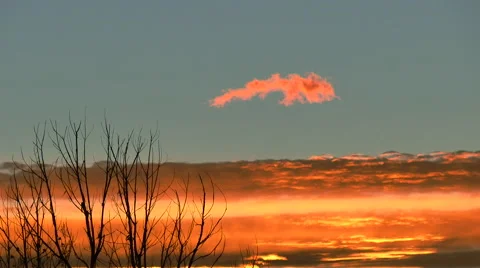 Autumn Sunset Stock Footage 54719988