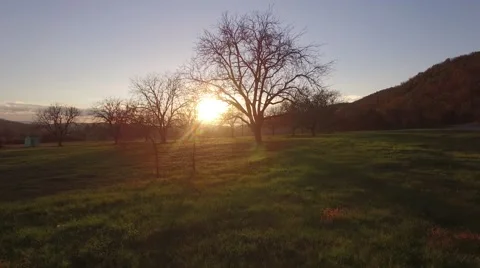 Autumn sunset Stock Footage 64074989