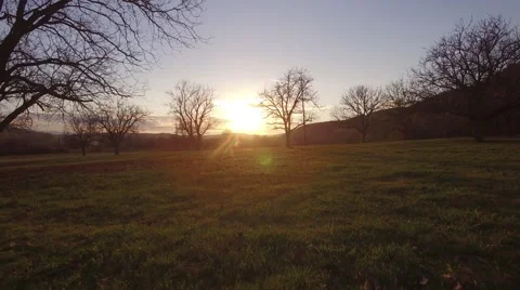 Autumn sunset Stock Footage 64076444