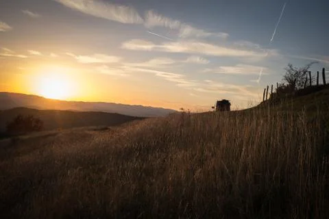 Autumn Sunset Stock Photos