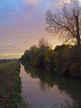 Autumn sunset. Stock Photos
