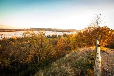 Autumn sunset Stock Photos