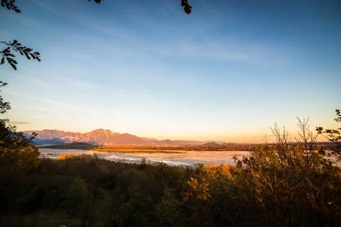 Autumn sunset Stock Photos