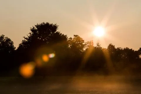 Autumn sunset Stock Photos