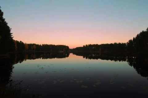 Autumn sunset Stock Photos