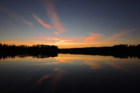Autumn sunset Stock Photos