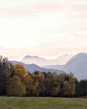Autumn sunset Foto stock