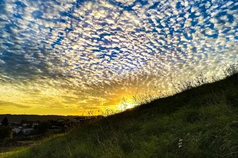 Autumn sunset Stock Photos