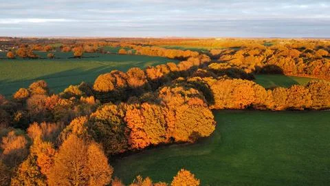 Autumn Sunset Stock Photos