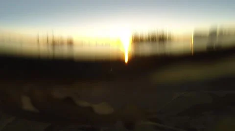 Autumn sunset on the river Stock Footage 56435923