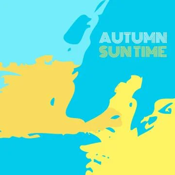 Autumn suntime. Vector Background Banner Illustrazione stock