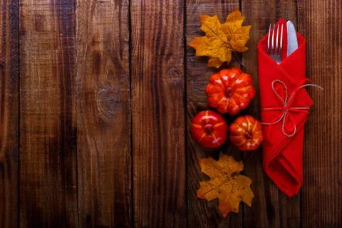Autumn table setting Stock Photos