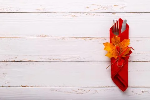 Autumn table setting Stock Photos