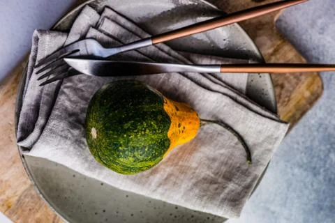 Autumn table setting Stock-Fotos