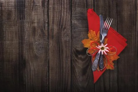 Autumn table setting Stock Photos