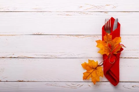 Autumn table setting Stock Photos