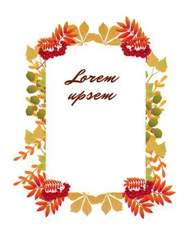 Autumn template for your design Stock Illustration