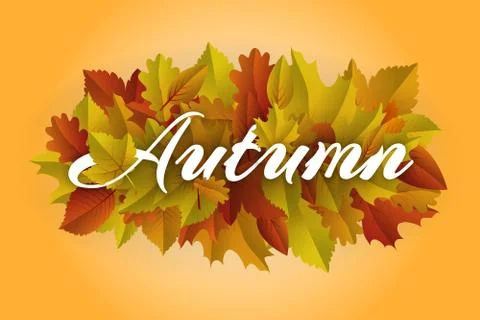Autumn text Stock Illustration