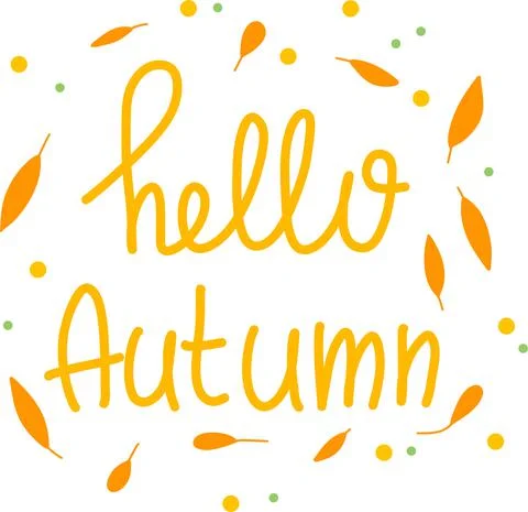 Autumn text phrase vector. Simple phrase about autumn Stock Illustration