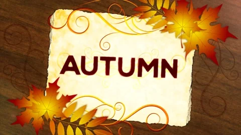 Autumn Text Stinger 스톡 동영상 66112726