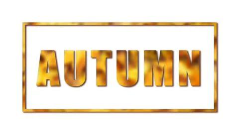 Autumn text on white background Stock Illustration