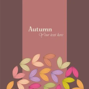 Autumn theme falling leaves vector illustration Stock Illustration
