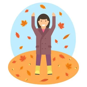 Autumn theme illustrtion Stock Illustration