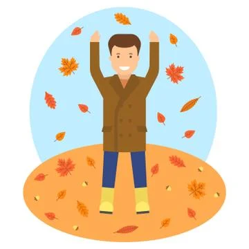 Autumn theme illustrtion Stock Illustration