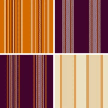 Autumn themed striped pattern pack for editorial layouts. Lines backgrounds.. Stock Illustration
