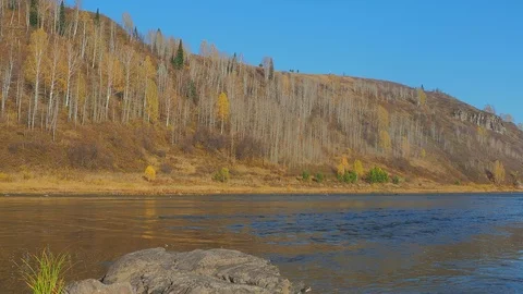 Autumn time river Stock Footage 96305277