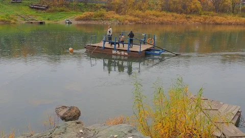 Autumn time river Stock Footage 96306247