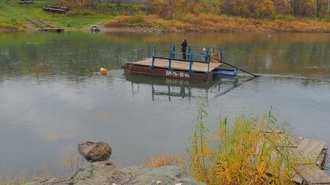 Autumn time river Stock Footage 96306296