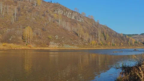 Autumn time river Stock Footage 96405518