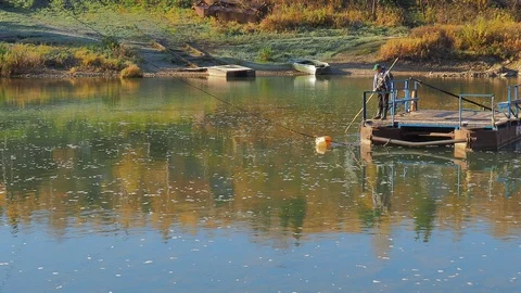 Autumn time river Stock Footage 96405945