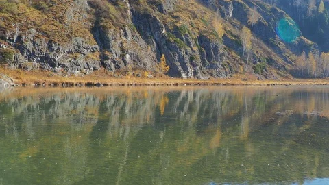 Autumn time river Stock Footage 96406444