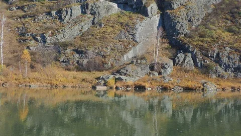 Autumn time river Stock Footage 96406521