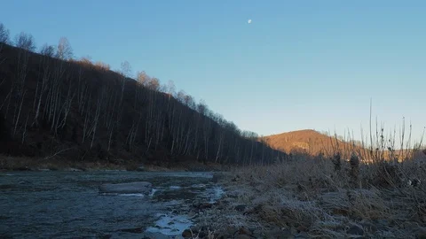 Autumn time river Video stock 97580084