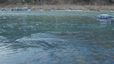 Autumn time river Video stock 97580116
