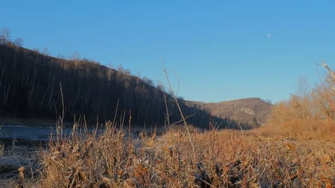 Autumn time river Video stock 97810826