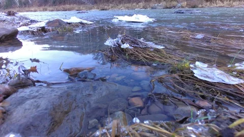 Autumn time river Stock Footage 97810924