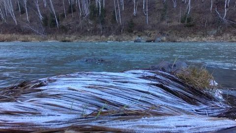 Autumn time river Stock Footage 97810935