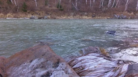 Autumn time river Stock Footage 97810956