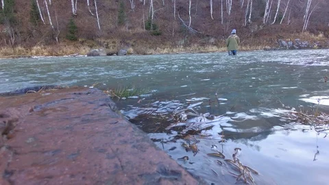 Autumn time river Stock Footage 97811006