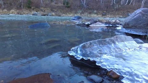 Autumn time river Stock Footage 97811033