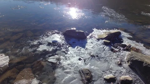 Autumn time river Stock Footage 97811062