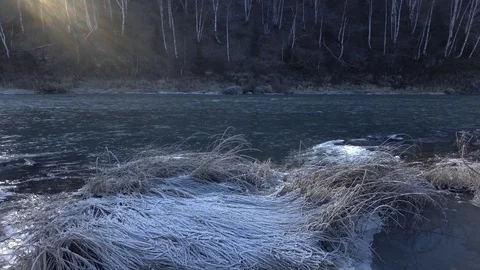 Autumn time river Stock Footage 97811255