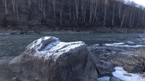 Autumn time river Stock Footage 97811279