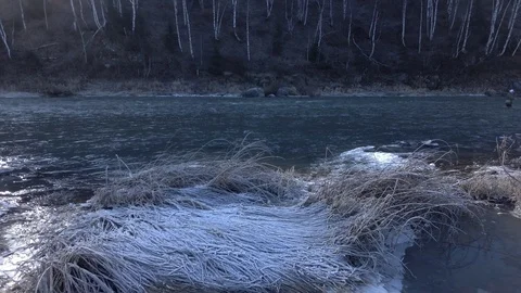 Autumn time river Stock Footage 97811281