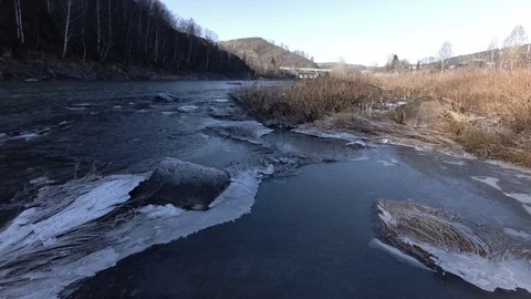 Autumn time river Stock Footage 97811332