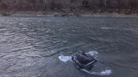 Autumn time river Stock Footage 97811350